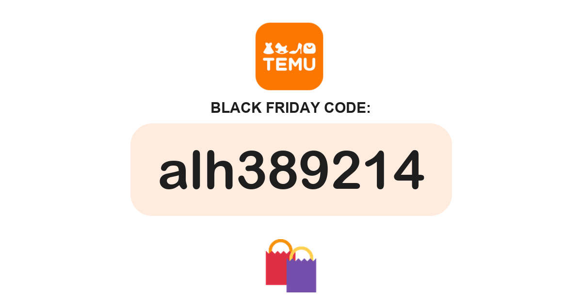 Temu Black Friday Coupon Code, bundle deal, recently verified