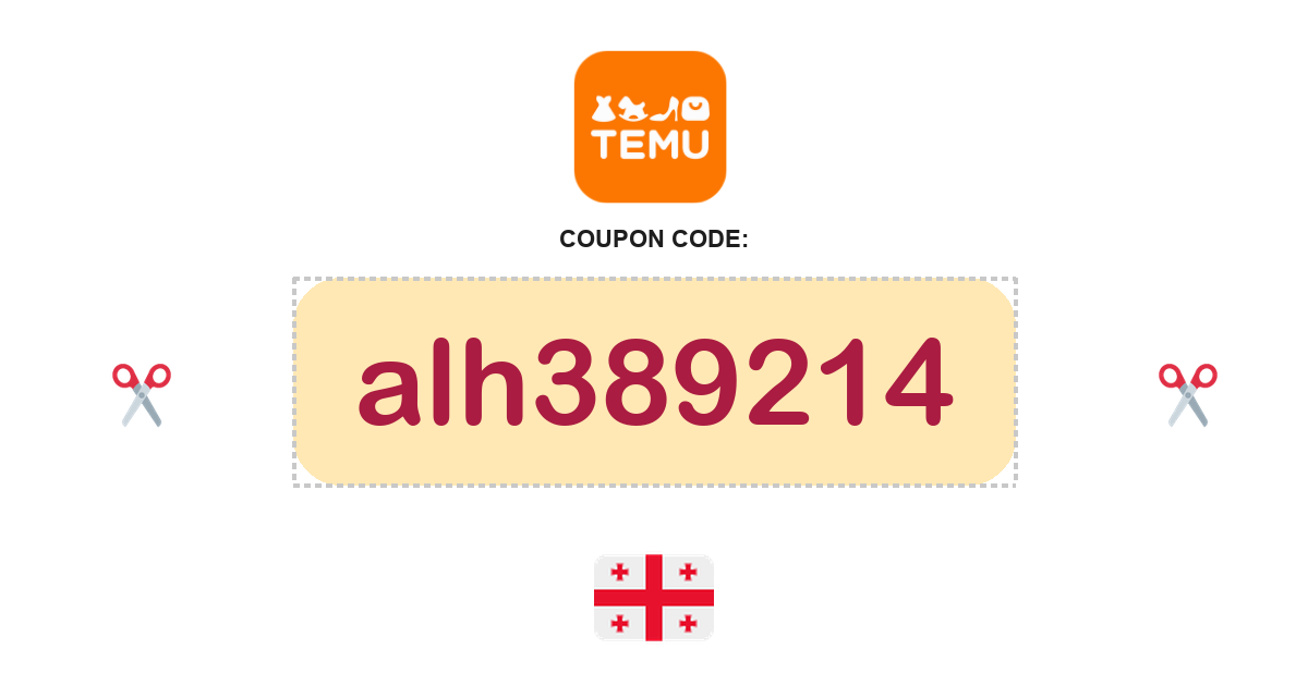 Temu Georgia coupon code, 300 ₾ bundle, recently verified