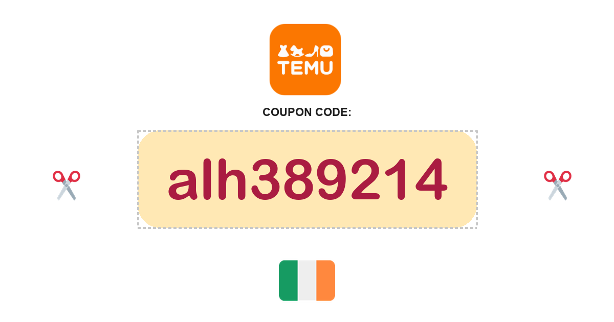 Temu Ireland coupon code, €100 bundle, recently verified