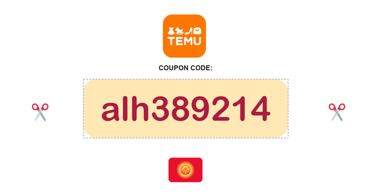 Temu Kyrgyzstan coupon code, KGS4,300 bundle, recently verified