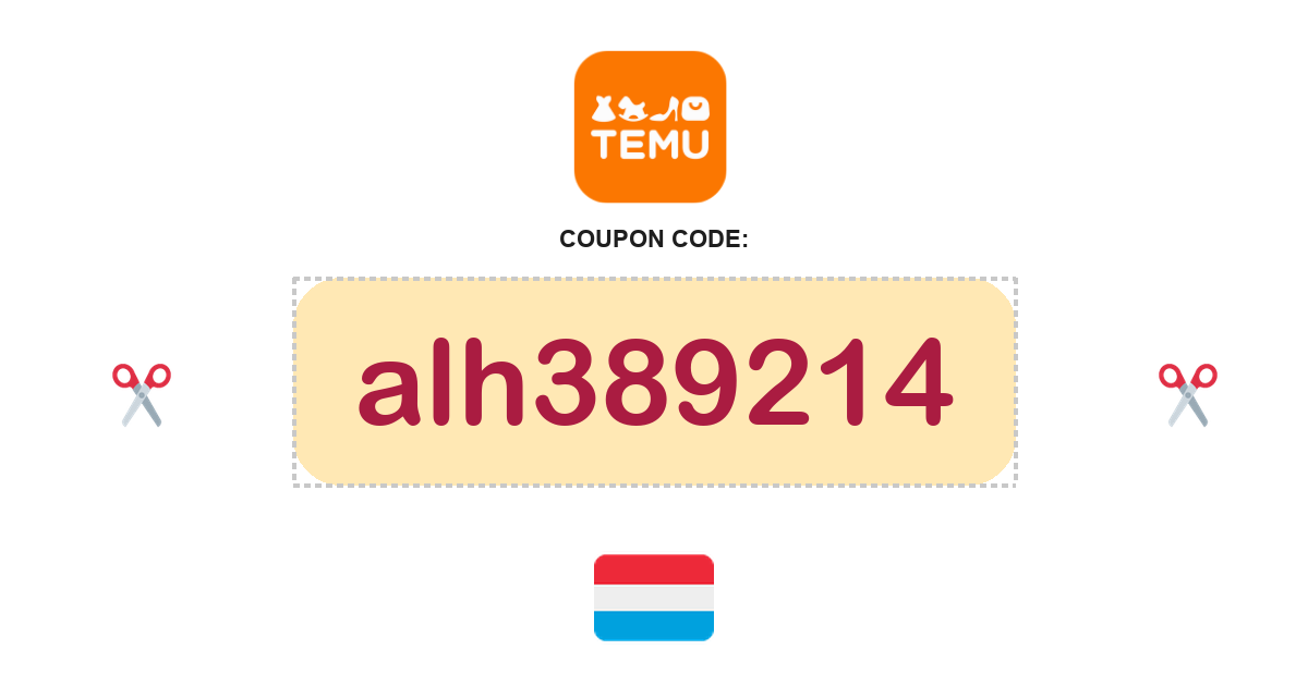 Temu Luxembourg coupon code, €100 bundle, recently verified