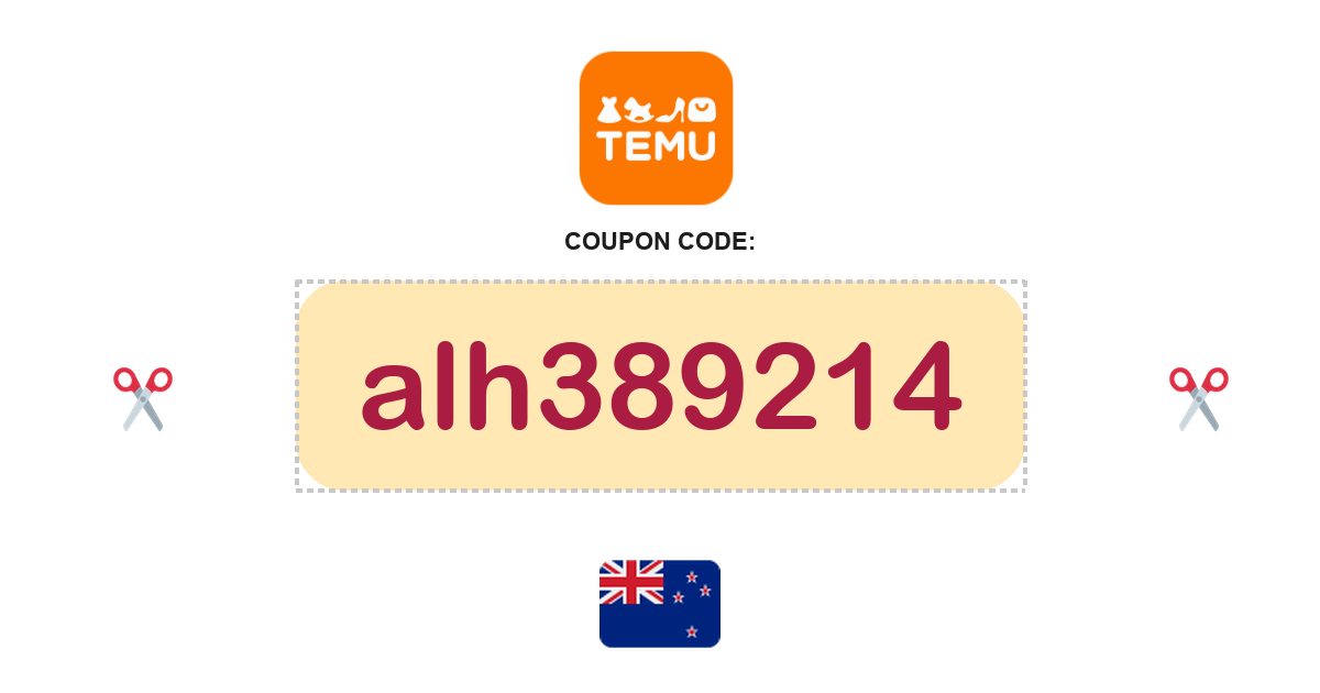 Temu New Zealand coupon code, NZ$100 bundle, recently verified