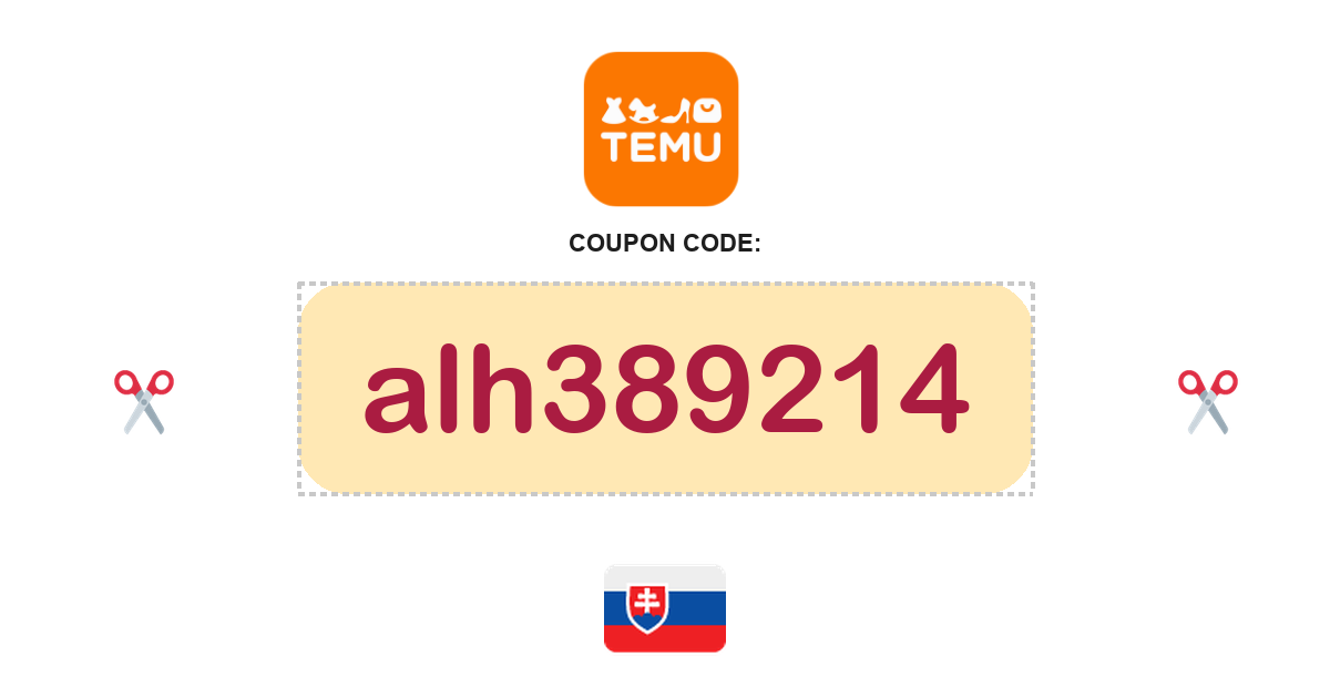 Temu Slovakia coupon code, €100 bundle, recently verified