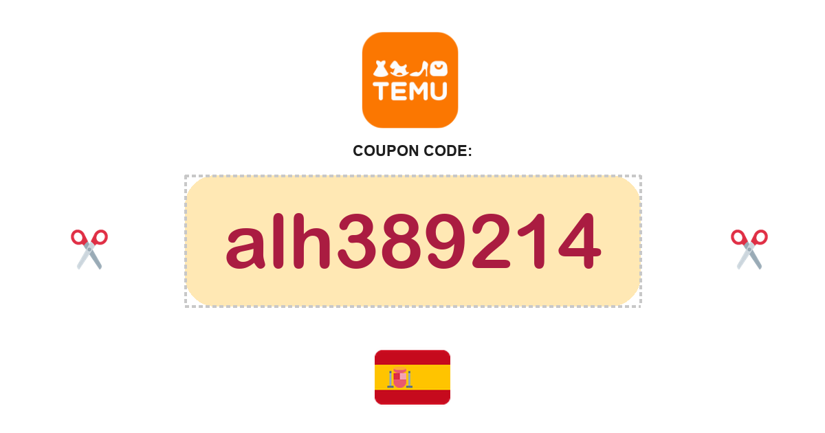 Temu Spain coupon code, €100 bundle, recently verified